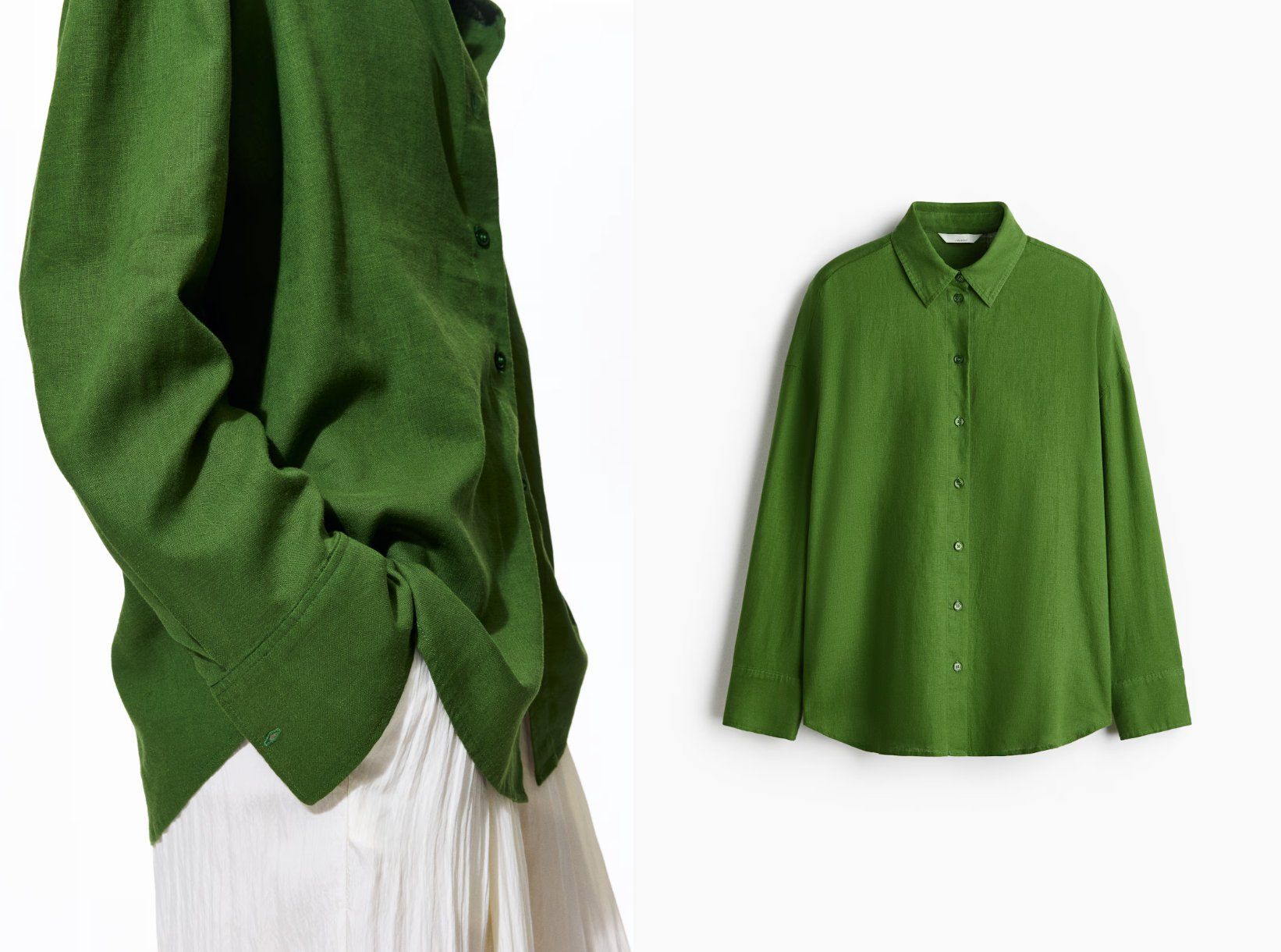 H&M Blusen: Leinenbluse / grün Gr. M / neu! – Neu (gemäss Beschreibung) aus Winterthur von kuhnanto 2