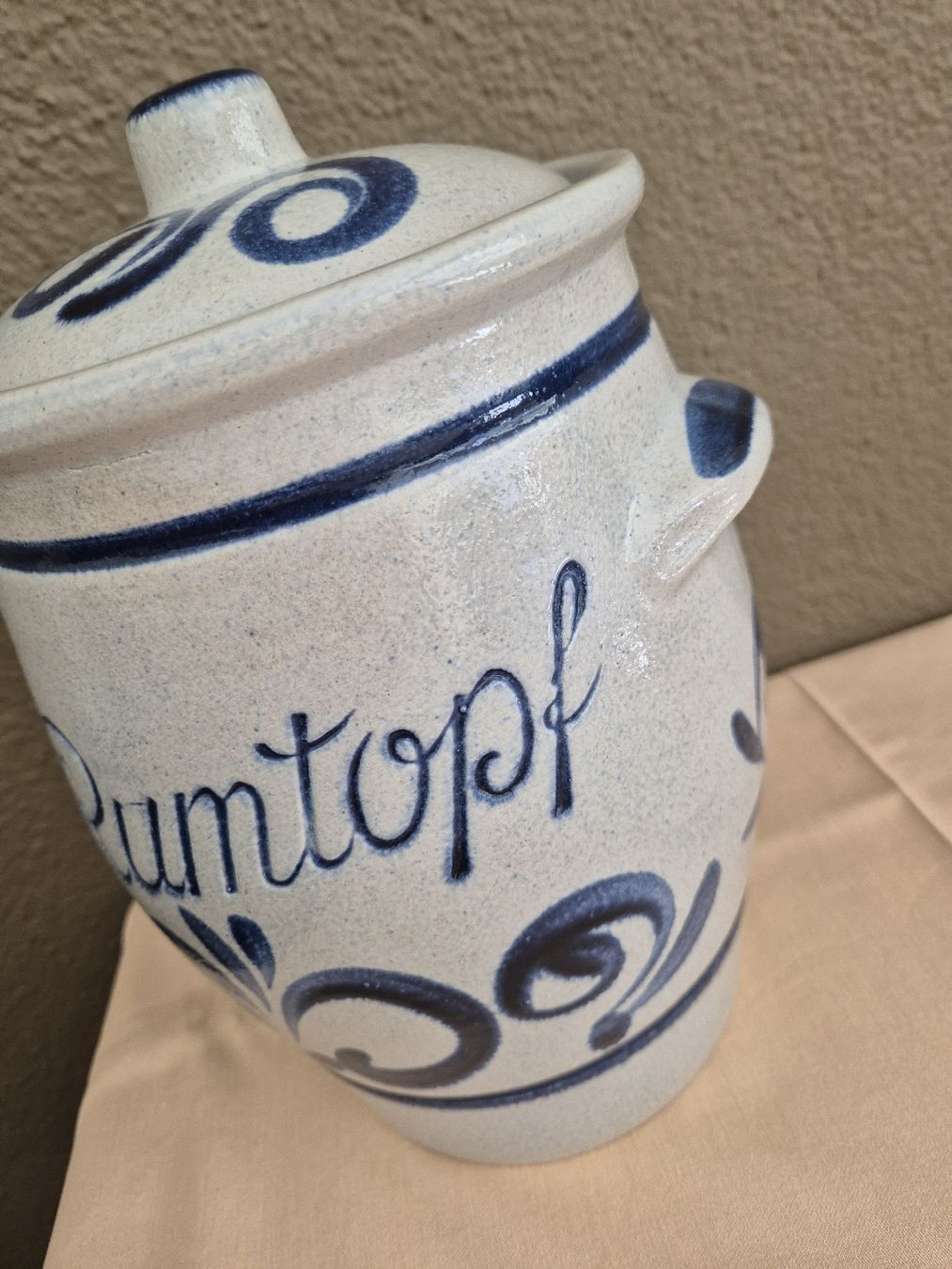 Töpfe: Rumtopf Steingut mit Deckel blau bemalt – Gebraucht aus Eschlikon TG von zuzanka80 3