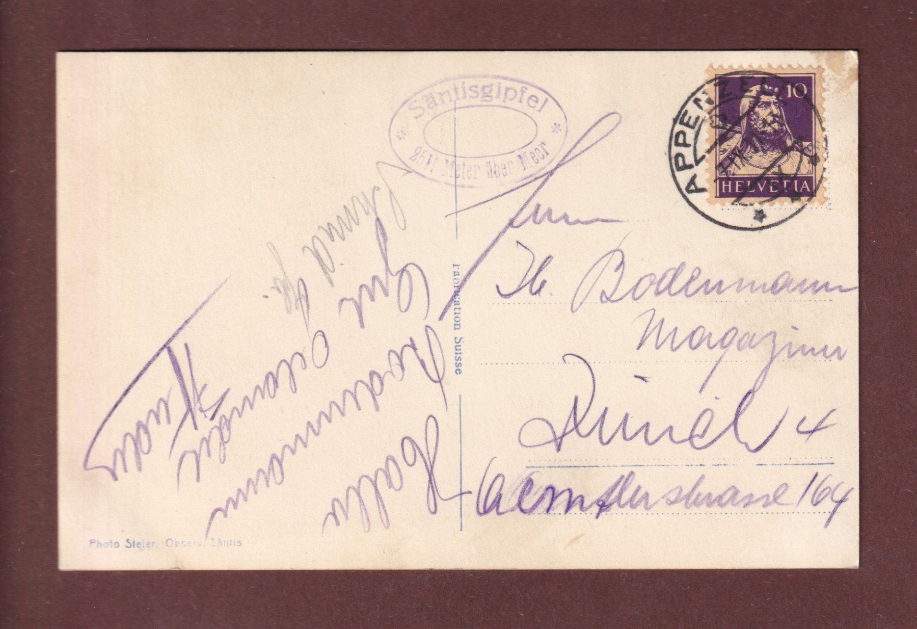 Cartes postales: SÄNTIS - Bodensee - 1931 – D'occasion à Pully par nicecards-shop 1