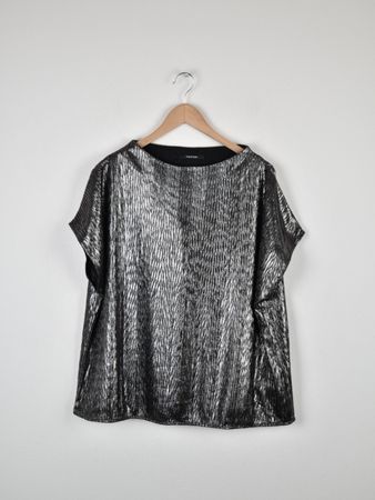 Taifun Bluse, silber/schwarz, Gr.44, neu mit Etikett
