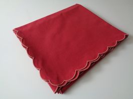 Tischtuch rot, 135 x 163 cm, B'wolle/Polyester