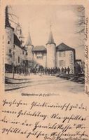 Colombier, le Château avec des soldats, circulée 1902