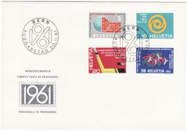 FDC Satz SBK-Nr. 375-378 (Werbe- und Gedenkmarken 1961)