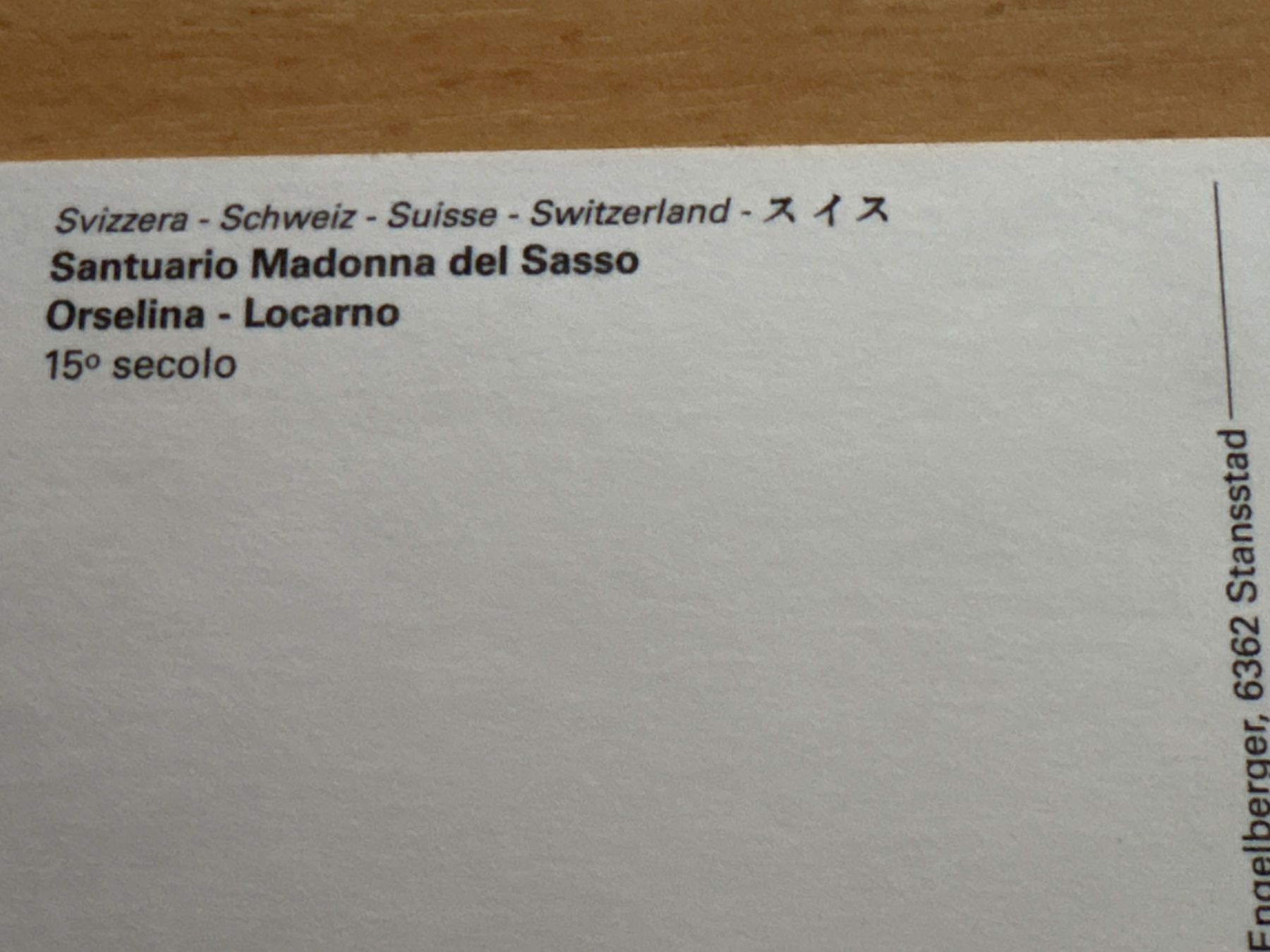 Cartoline postali: Ansichtskarte Madonna del Sasso Locarno – Usato da Ibach venduto da lisch3 2