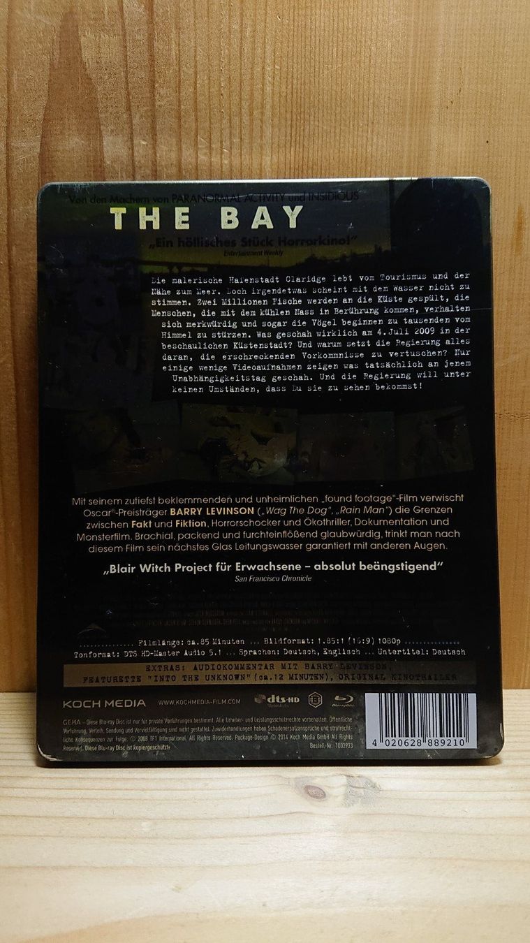 Tutti i DVDs: THE BAY Blu-Ray Steelbook – Usato da Wilderswil venduto da Exebub 1