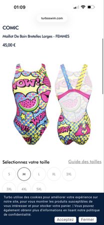 Maillot de bain Turbo Femme Taille M neuf