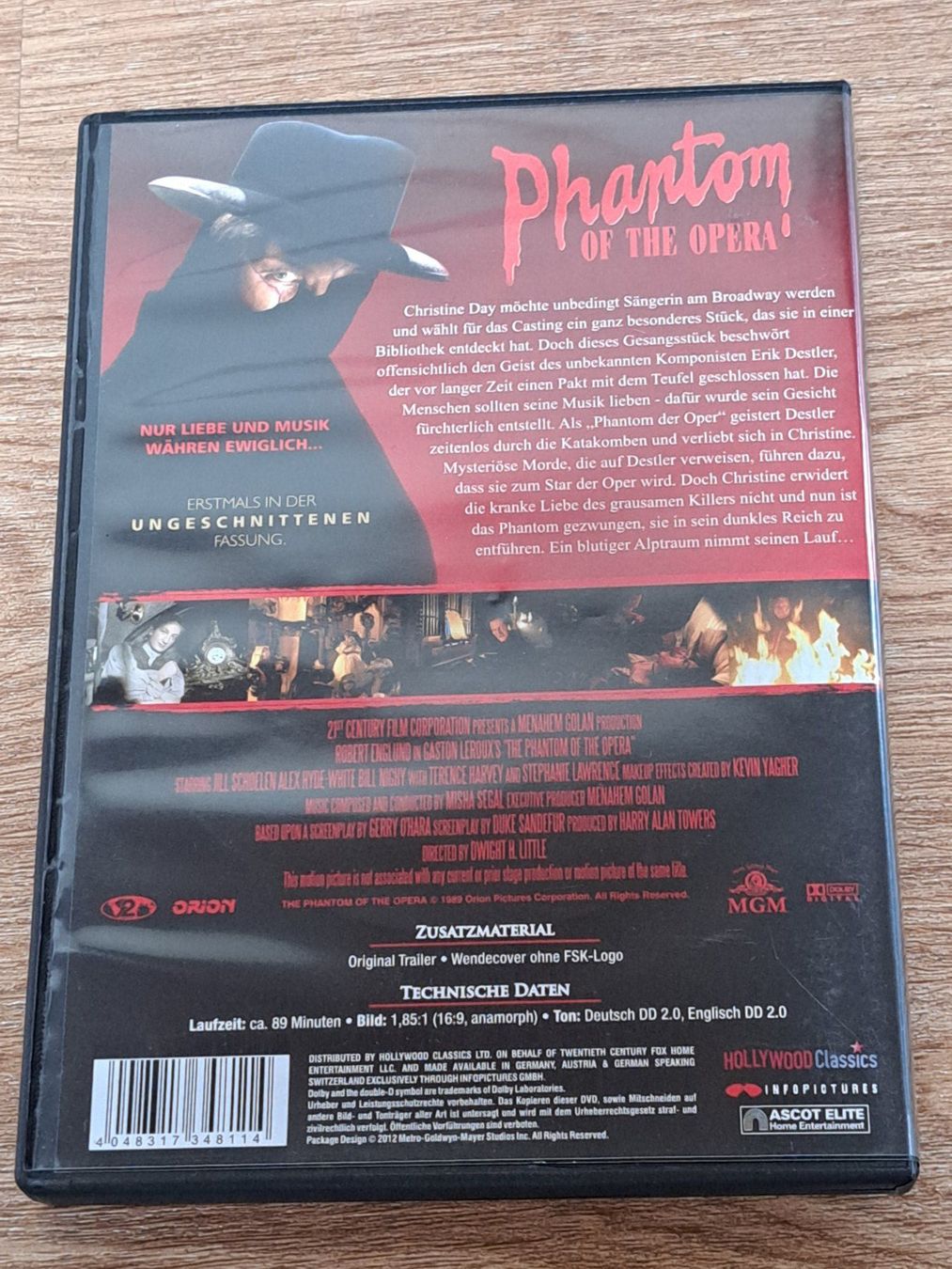 Tutti i DVDs: DVD Phantom of the Opera mit Robert Englund, 1989 – Nuovo (secondo la descrizione) da Unterseen venduto da Kanica 1
