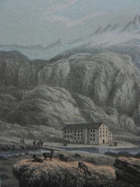 Incisioni: Grimsel getönte Lithographie – Usato da Risch venduto da Rischli15 6