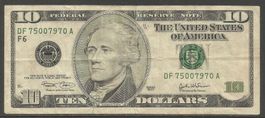 USA - 10 DOLLAR - SERIE 2003 - DF75007970A - SCHOENER ZUST.