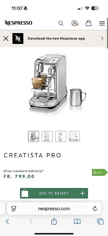 Macchine per caffè & Macchine per espresso: Nespresso Creatista Pro – Usato da Gattikon venduto da mar_lq8p 2