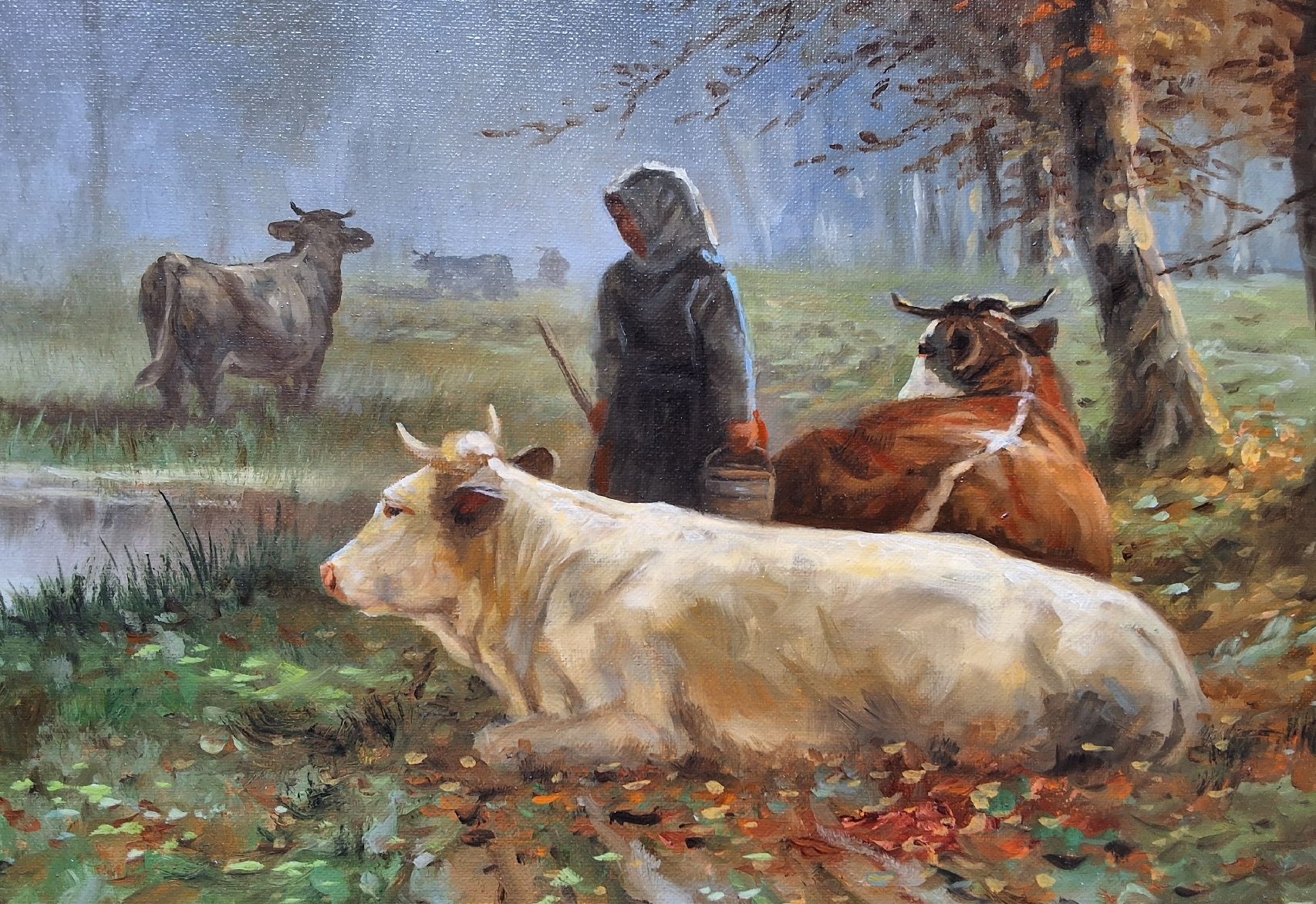 Dipinti: Horst Maria Einöder: Herbstimpressionen mit Kühen – Nuovo (secondo la descrizione) da Oftringen venduto da Waltereg 5