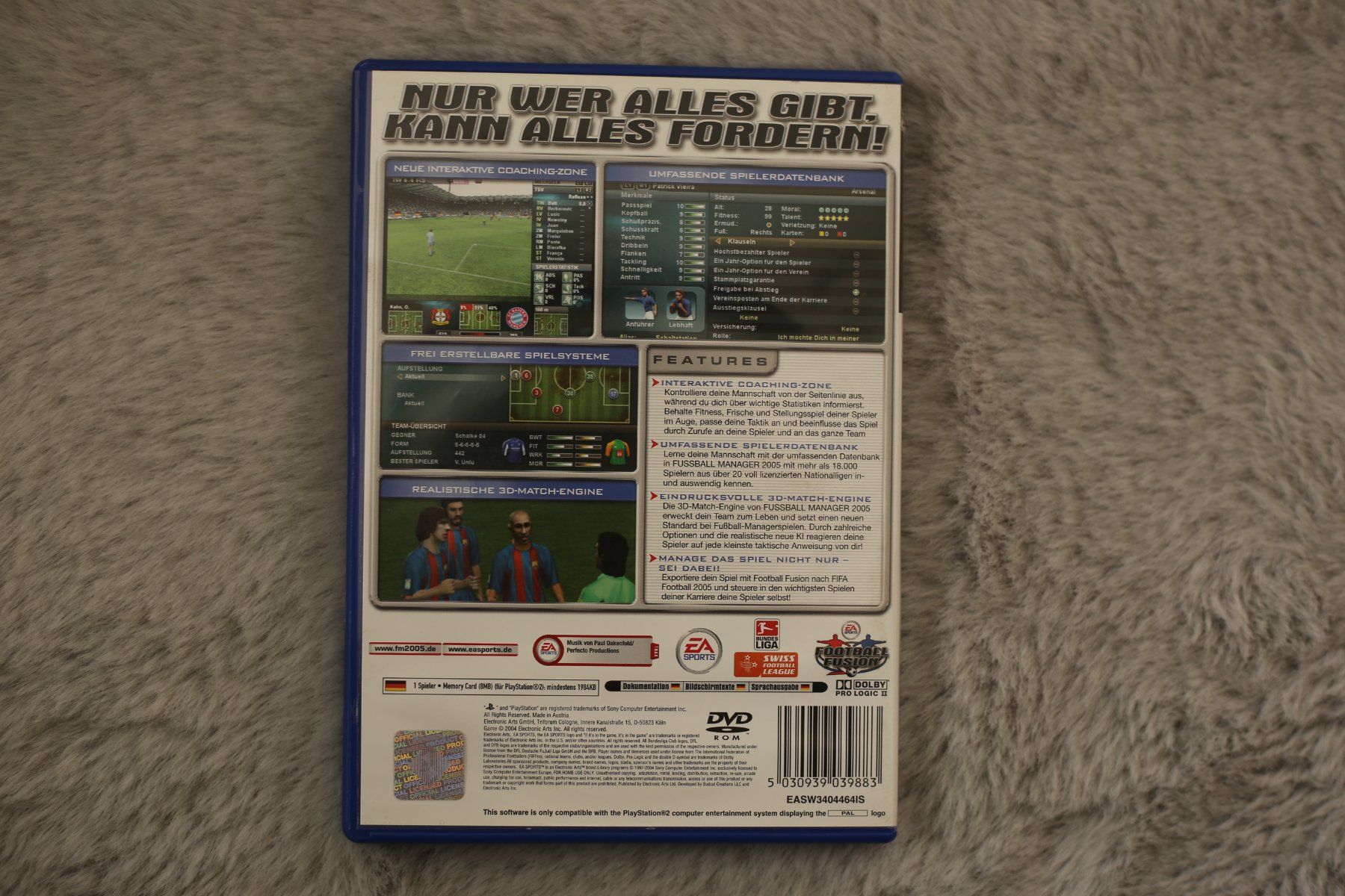 Giochi: PS2 Game: "Fussball Manager 2005" – Usato da Ruswil venduto da deb_w5rv 2