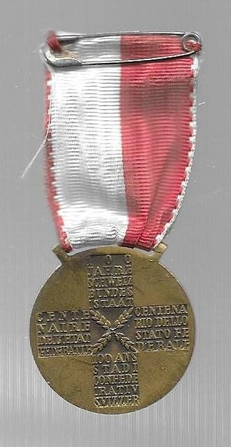 Medaglie: Abzeichen: 100 Jahre Schweizer Bundesstaat 1848 / 1948 – Usato da Nidau venduto da Polebloe 1