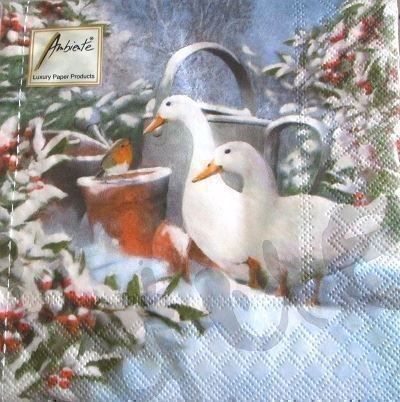Tovaglioli: Serviette goose (t346) 3Stk. – Nuovo (secondo la descrizione) da Schlatt TG venduto da kreativ-atelier