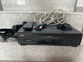 VHS Videorekorder SABA EV 30 mit Fernbedienung schwarz