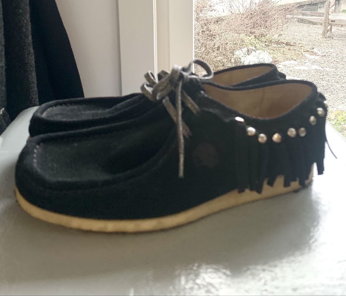 Scarpe da donna: Sioux grasshopper schwarz Wildleder Mokassin 38 – Nuovo (secondo la descrizione) da Unterseen venduto da jpowers1971