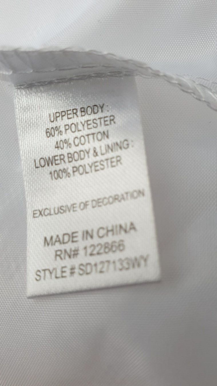 Vestiti & Gonne: Mädchen-Blumen/Princess-Kleid Weiss/Blau, Lilt 7, Polyester – Usato da Biel/Bienne venduto da bormida63 3