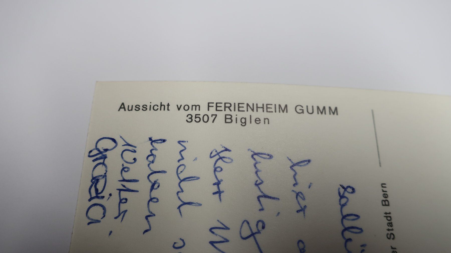 Ansichtskarten: Aussicht vom Ferienheim Gumm Biglen 1976 – Gebraucht aus Cormoret von Pascalll2001 4