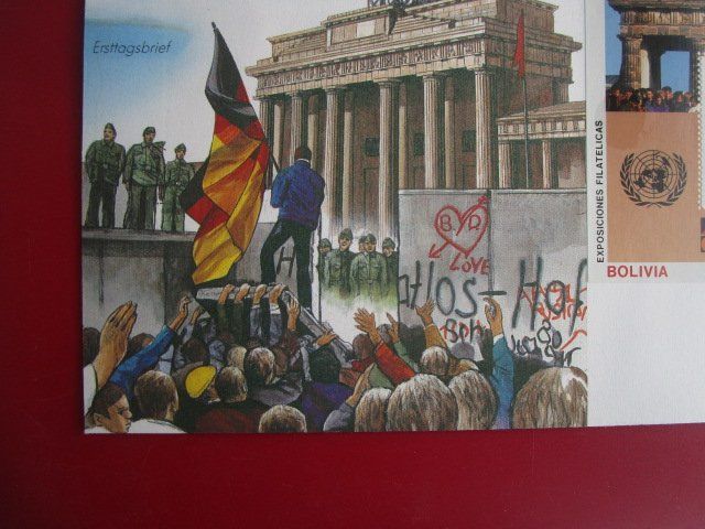 Alle Briefmarken: Ersttagsbrief Mauerfall Berlin 1989 Bolivien – Neu und originalverpackt aus Luzern von Horoskop1 2