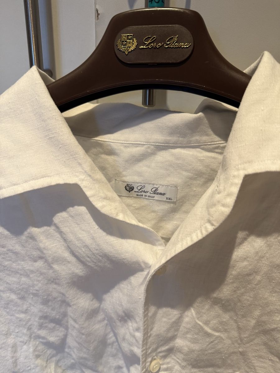 Loro Piana Hemden: Loro Piana Linen Shirt White – Gebraucht aus Genève von SG_73 1