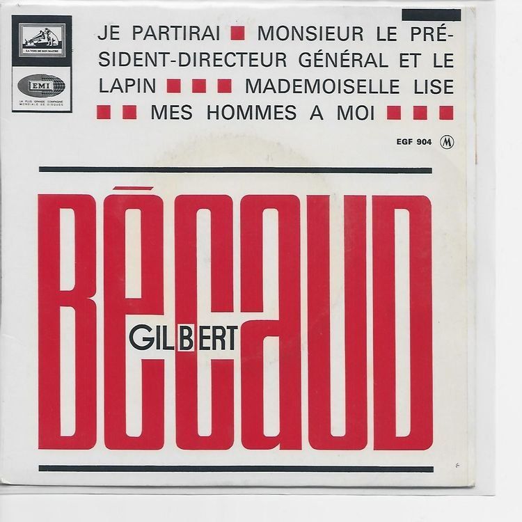 Dischi in vinile: Gilbert Becaud  -- Je Partirai  Single7 EP – Usato da Rheinau venduto da thealbum