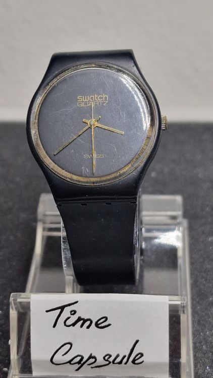 1984 Vintage Swatch Uhr Gents GB101 34mm D occasion B lach Pour 