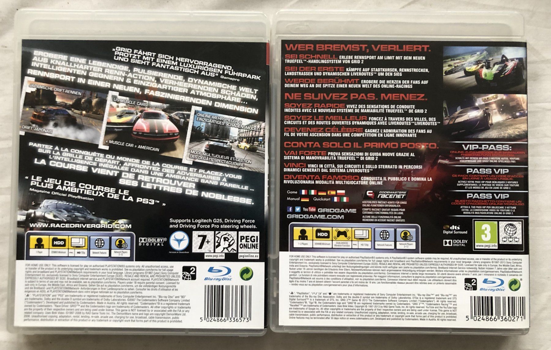 Giochi: Playstation 3 - Grid & Grid 2 - 2x Spiele – Usato da Schaffhausen venduto da durruti 2