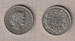 10 Rappen 1933 Nickel