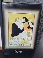 Antike Toulouse-Lautrec Blechtafel "Reine de Joie"