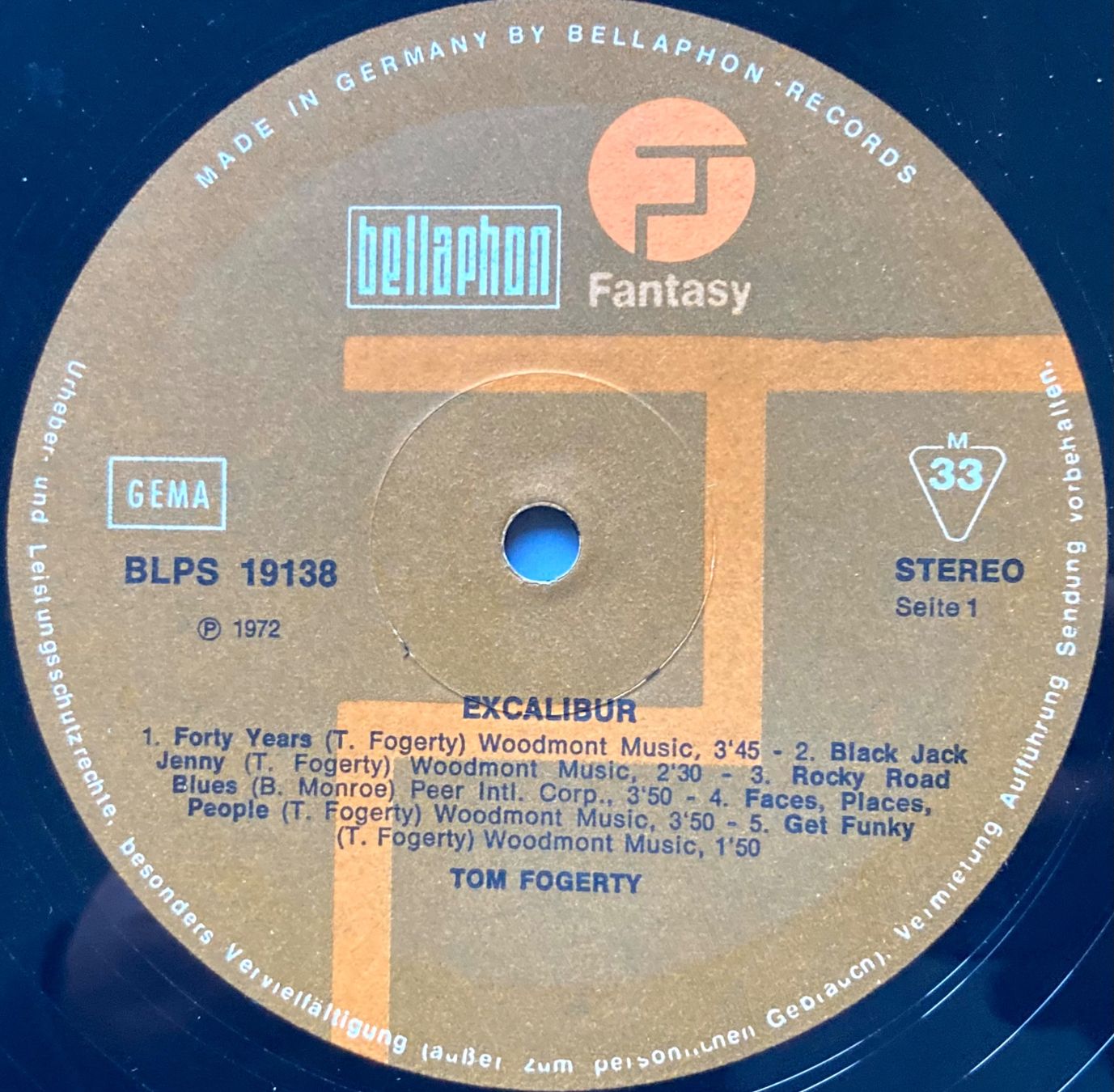 Dischi in vinile: TOM FOGERTY - EXCALIBUR – Usato da Poliez-Pittet venduto da Newtown-Records 2