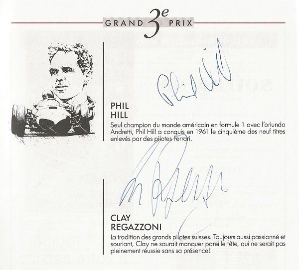 Autografi: Programmheft GP de Gollion 1987 Autogramm Fangio Regazzoni – Usato da Solothurn venduto da F1shop1 4