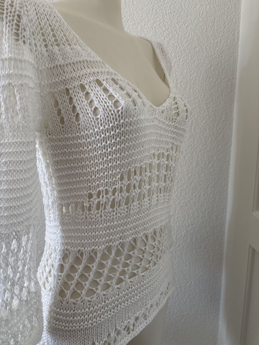 Maglioni & Felpe: MyAe Sommer-Strickpullover, weiss, Gr.S – Usato da langenthal venduto da rundholz7 3