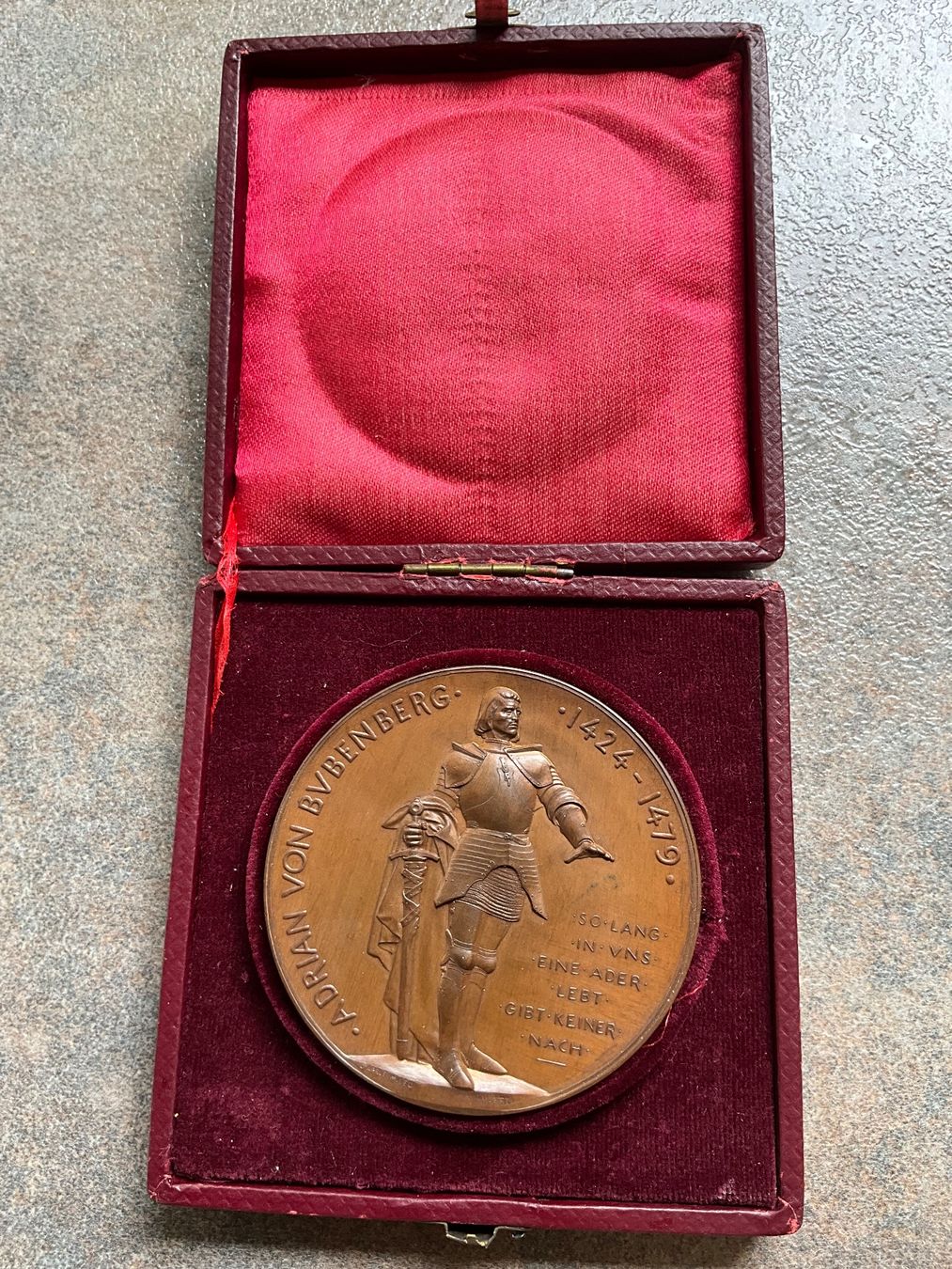 Medaglie: Adrian v. Bubenberg Medaille, 1897 Hans Frei Kupfer – Usato da Basel venduto da elster1986 5