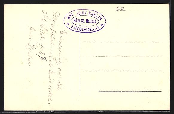 Cartoline postali: Einsiedeln, Hotel St. Meinrad mit Cafe,  – Usato da Berlin venduto da bartko-reher 1