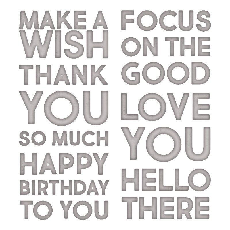 Tim Holtz Pochoirs: Tim Holtz Sizzix Thinlits  ** Bold Text # 1 ** – Neuf avec emballage d'origine à Rubigen par rofi100 7