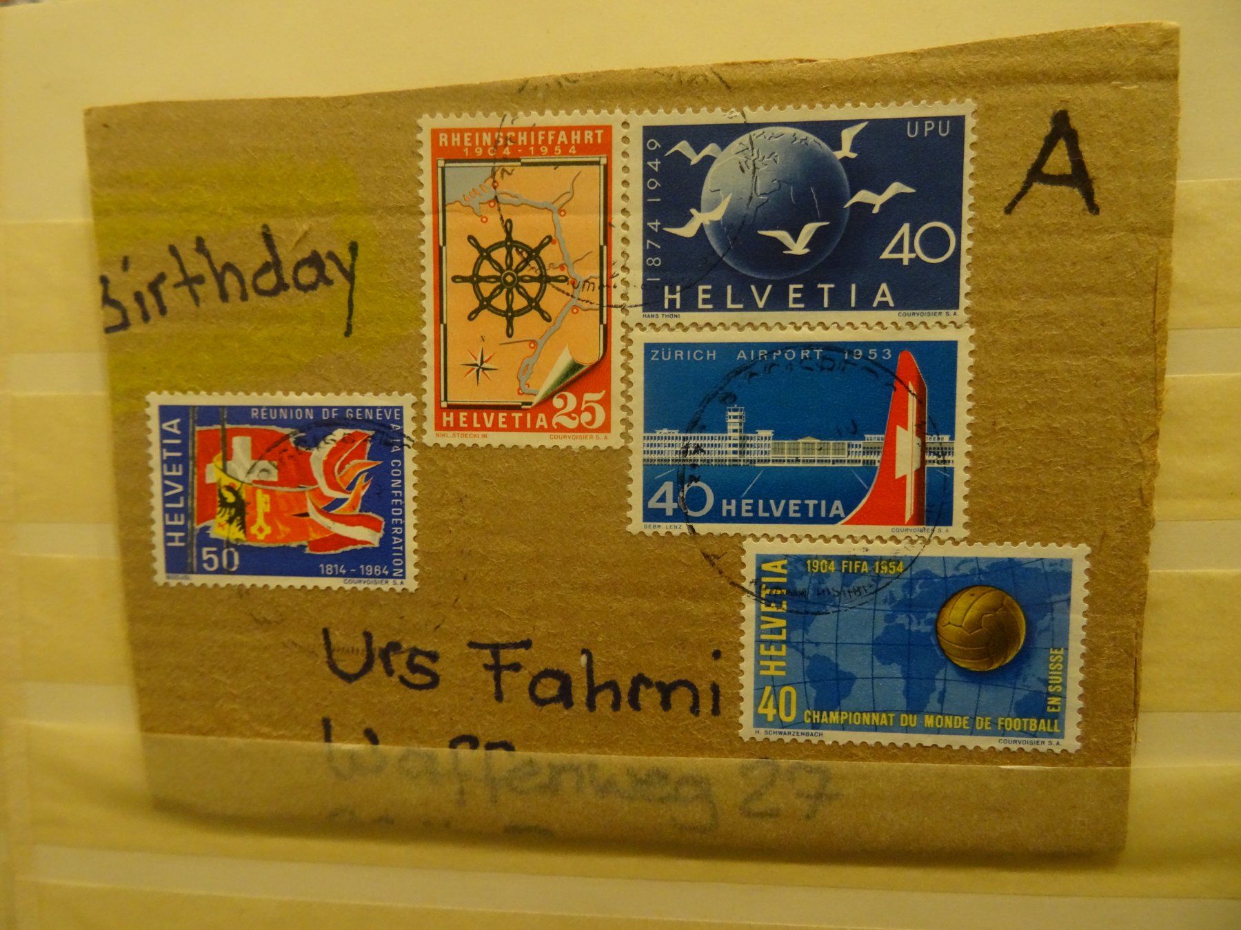 Alle Briefmarken: Briefmarken Alter Kartonausschnitt ab 1fr. – Gebraucht aus Olten von pechsisa1