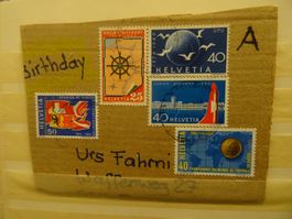 Briefmarken Alter Kartonausschnitt ab 1fr.