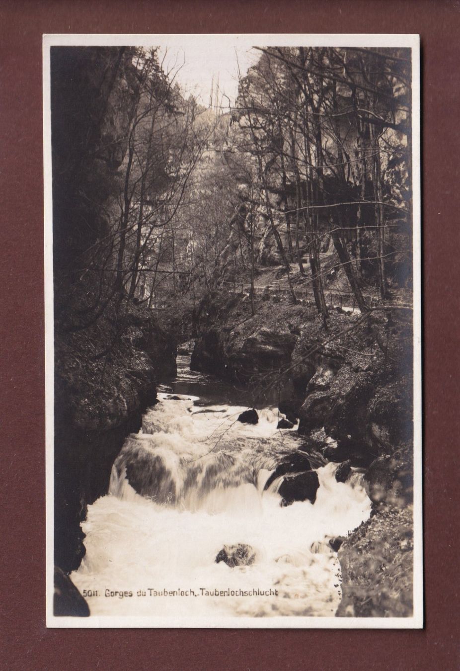 Cartoline postali: BIEL - Taubenlochschlucht - 1940 – Usato da Pully venduto da nicecards