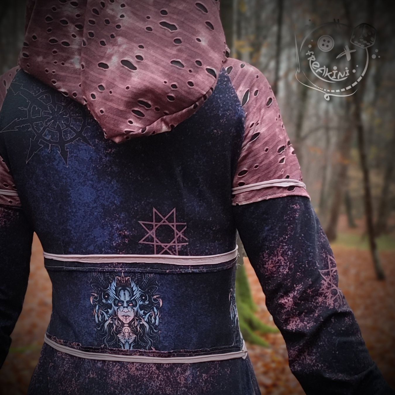 Tessuti: Destroyed Jersey "altrosa batik" Stoff je m – Nuovo e nell'imballaggio originale da Wiesenberg venduto da mountain-merch 3