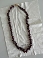 Collier grenat naturel fermoir or 14K vintage