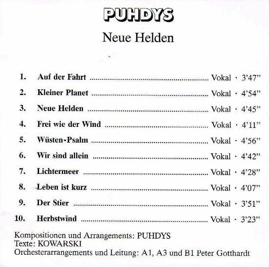 CDs: Puhdys – Neue Helden – Gebraucht aus St.Gallen von jalamusic 1