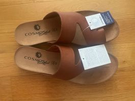 Cosmos Comfort Leder-Pantoletten / Zehentrenner Gr. 42