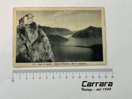 Postkarten Tessin Ponte diga di Melide Salvatore 1915