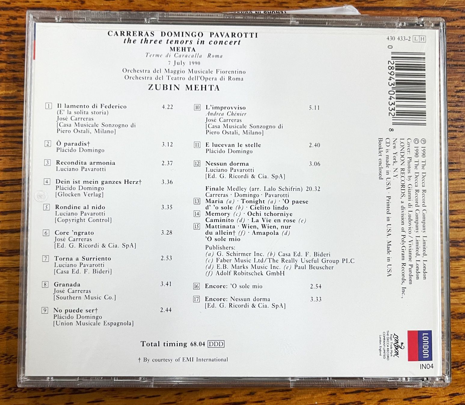 CD: TENORS IN CONCERT CD – Usato da Oftringen venduto da Vucki 1