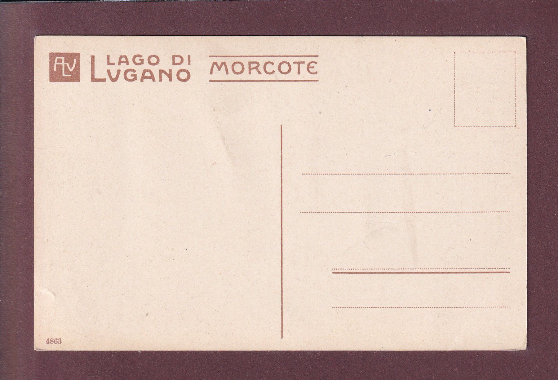 Ansichtskarten: Lago di Lugano - MORCOTE – Gebraucht aus Pully von nicecards 1