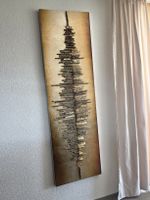 Wandbild 3D Struktur Gold Schwarz 180x55cm 