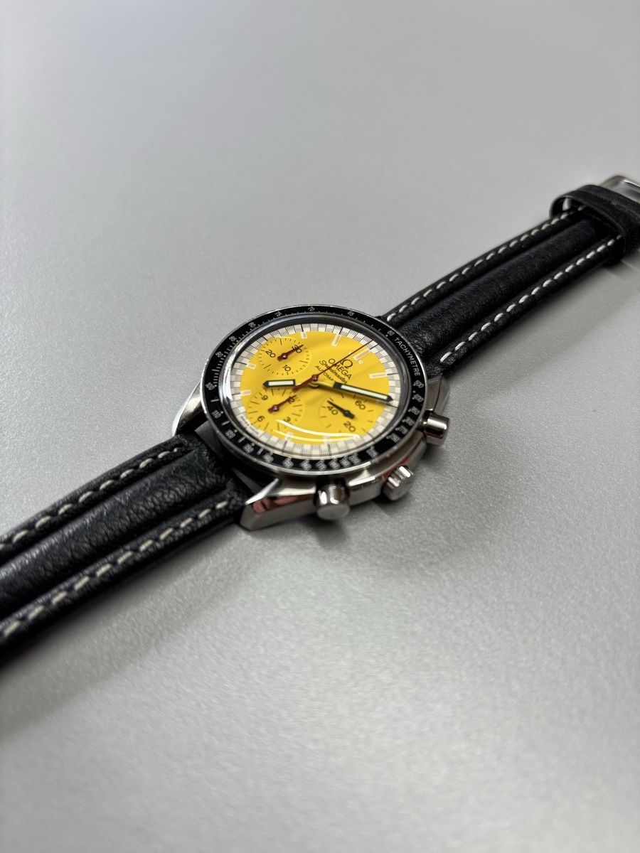 Omega Uhren: Omega Speedmaster Reduced Schumacher Gelb – Gebraucht aus Evilard von Phipou 2