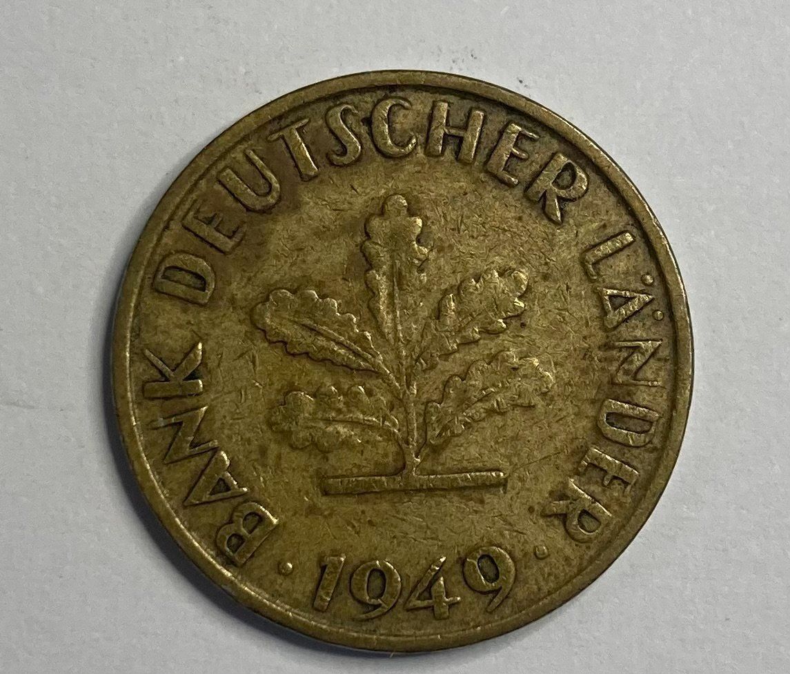 Tutti le monete: 10 Pfennig 1949, Deutschland – Usato da Luzern venduto da Kartenansicht