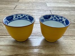 Gelbe asiatische Teetassen/Espressotassen