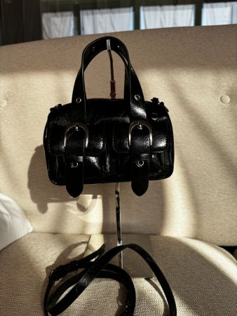 Kleine Bowlingbag schwarz-silber